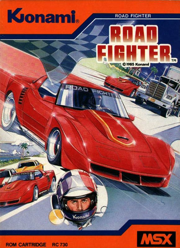Road Fighter box art for MSX